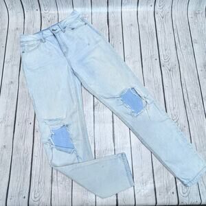 Rewash Hi Rise Distressed Mom Jeans Size 5